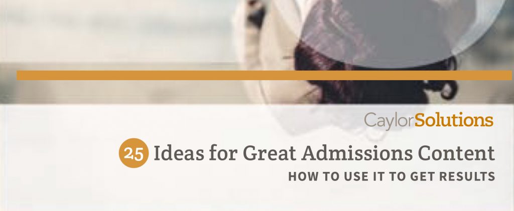 [eBook] 25 Ideas for Great Admissions Content