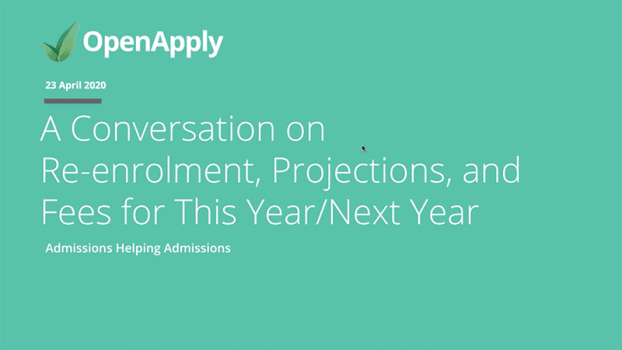 [WEBINAR] A Conversation on Re-enrolment, Projections, and Fees